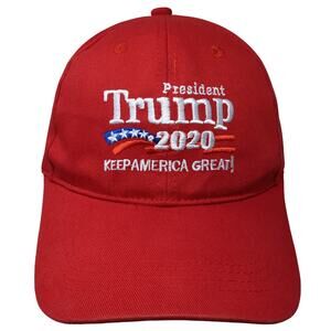 President Trump 2020 Keep America Great! Strapback Hat Red One Size